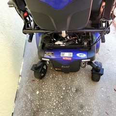 Merits Vector HD Power Wheelchair Blue/Black, 450 lbs, Joystick, Tilt In Space