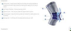 Bauerfeind GenuTrain A3 Size 2 Right Advanced Knee Joint Brace Support Patella