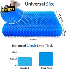 Gel Seat Cushion for Long Sitting Extra Thick Gel Cushion for Wheelchair So…..