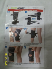 NEW BraceAbility J knee brace size Med Item#03K06 stabilization Right or Left