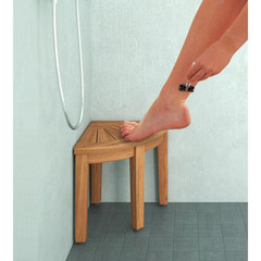 12 In. Kai Corner Optiarea Teak Shaving and Washing Foot Rest