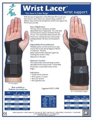 Wrist Support Suede Wrist Lacer BLACK, LEFT HAND-NEW IN BOX 10″