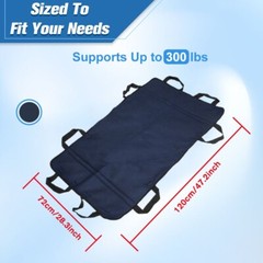 Medical Moving Bed Pad with Reinforced Handles Waterproof Reusable for Hospital