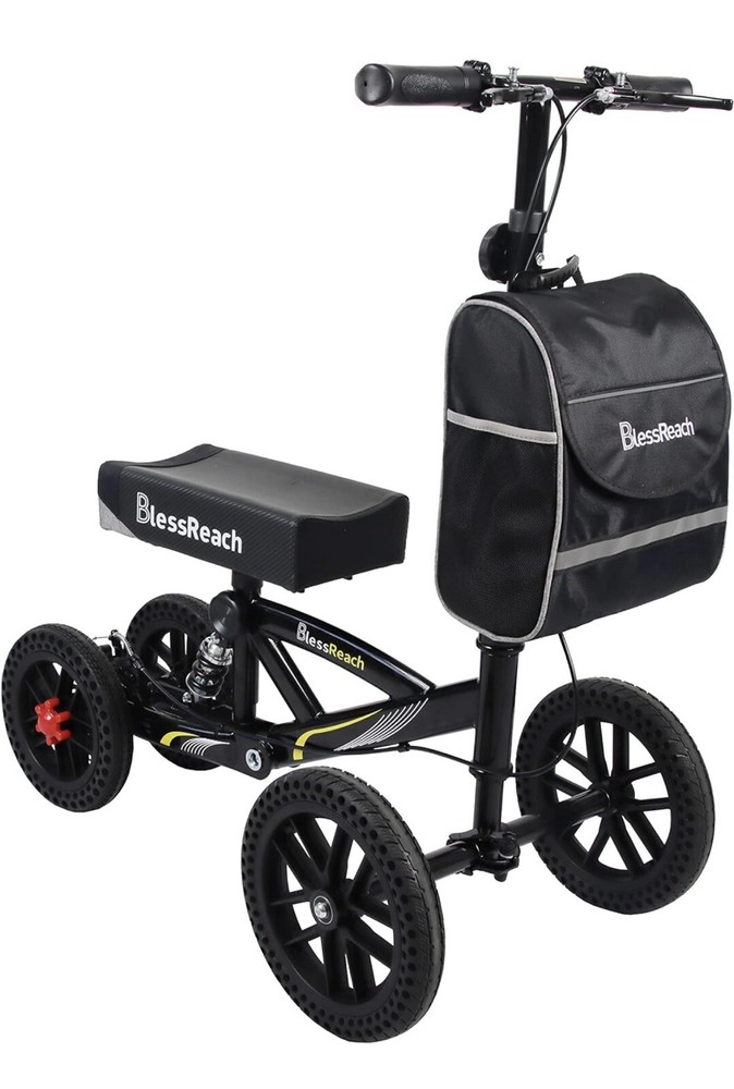 BlessReach WB-2208T All Terrain Knee Scooter Foldable Disc Brake Walker
