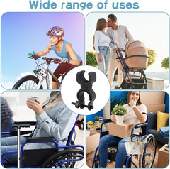 Giantree 2Pcs Black Cane Holder for Universal Crutches, Stick Bracket Accessorie
