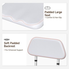 500Lbs Padded Shower Chair Bath Bench Seat Stool w/ Arms & Adjustable Height US