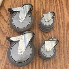 Invacare Reliant 450 Patient Lift Front Dual Wheel Casters & Rear Wheels