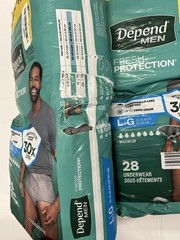 56 Count Depend Men’s Large Incontinence Underwear Maximum Protection