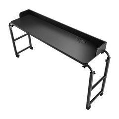 Overbed Table Mobile Bed Side Desk 4 Wheels (2 with Brakes) & Power Socket