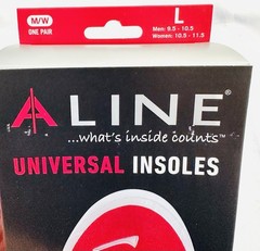 NEW ALINE Univ Arch Insoles LARGE Work Plantar Fasciitis, Shock Abs Gel Heel