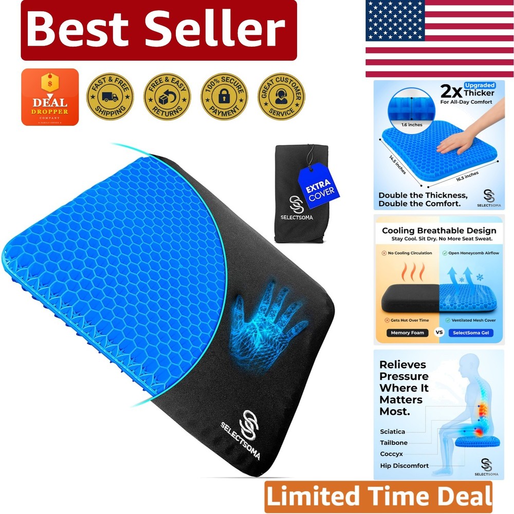 Lightweight Double Layer Gel Cushion with Washable Covers for Comfort Anywhere