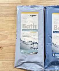 New Stryker Sage Comfort Bath Cleansing Washcloths 3-Pack **Different Weights