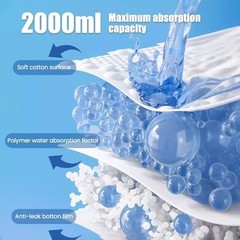 Elderly Adult Diapers with Tabs, Medical Disposable Incontinence Diaper for Seni