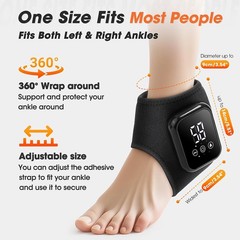 Pair Cordless Foot Ankle Massager Pain Relief with 3 Heat & 3 Vibration Modes