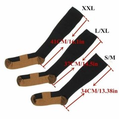 6-Pair Unisex Copper Energy Knee High Compression Socks 20-30mmHg S-XXL