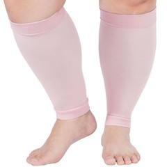 Plus Size Compression Leg Sleeves for Wide Calf 15-20mmHg Knee High Support