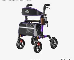 Aojin Walker WB-2328 Purple 4-Wheel CE Marking Mobility Aid