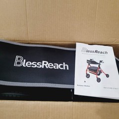 BlessReach Heavy Duty Rollator Walker Adjustable Height Seniors 450 lbs Purple