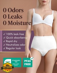 AIRCUTE 3pk Large Black/Beige/White Women’s Incontinence Underwear 60ML