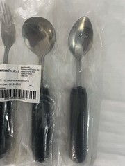 SammonsPreston EZ Large Grip Weighted Set Of 4 Eating Utensils Health Supply