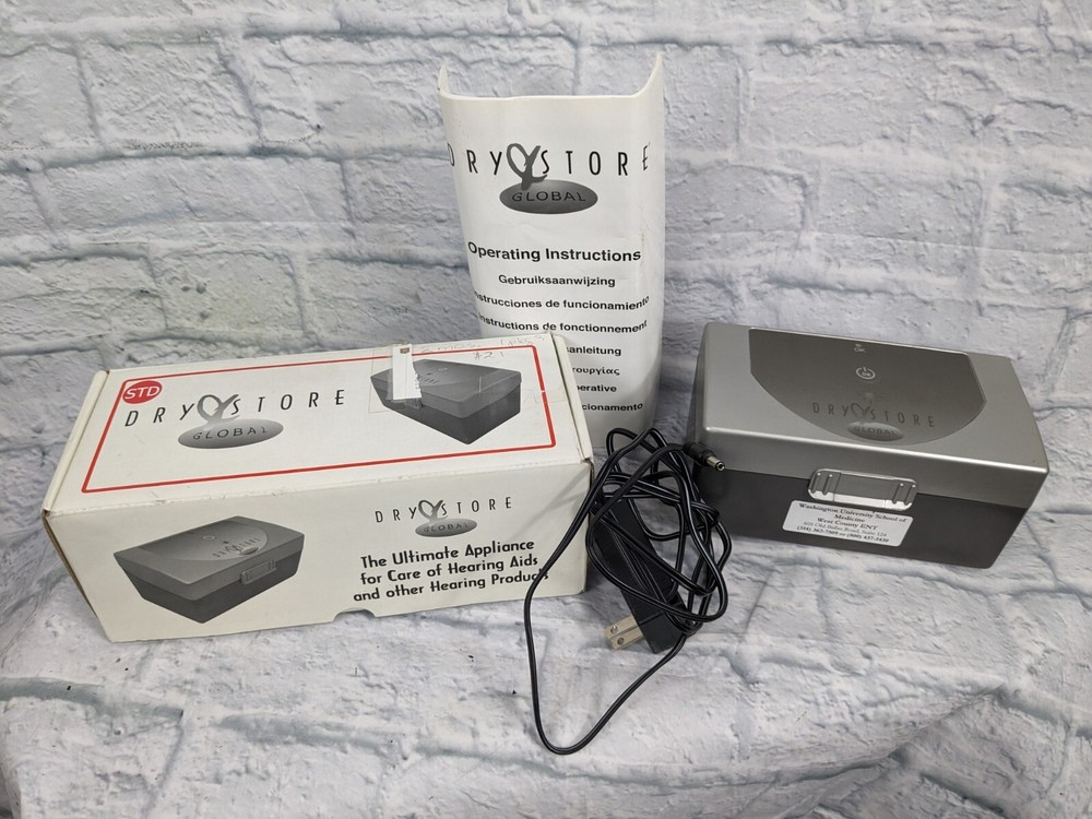 Dry & Store Global Hearing Aid Dehumidifier Model TRG-AA Works Functional A15