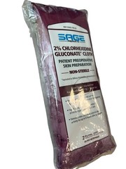 SAGE Patient Preoperative Skin 3 pack 2% Chlorhexidine Gluconate Cloths