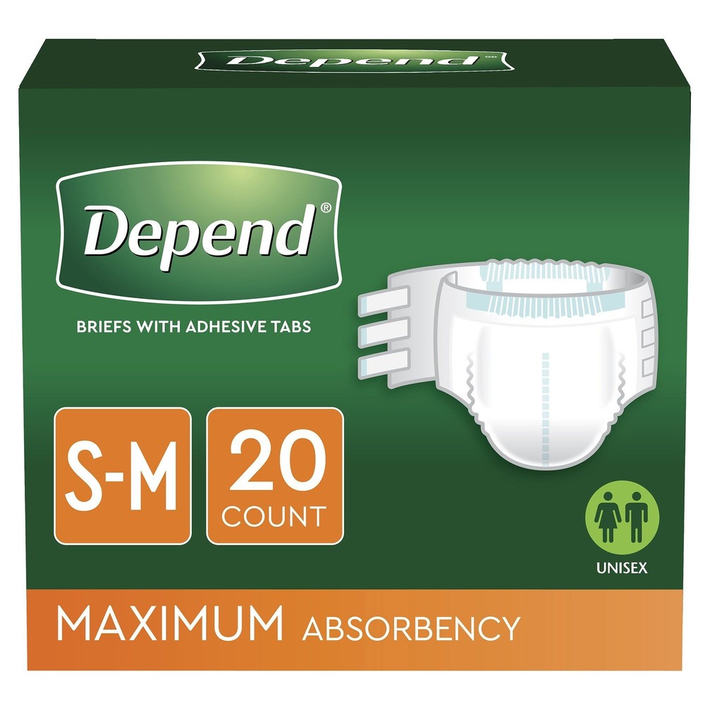 Depend Maximum Incontinence Brief, Small / Medium (CS/60)