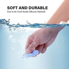 2pcs Soft Silicone Denture Brush Cover Fit Most Denture Toothbrushes | Blue