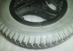 POWER WHEELCHAIR SOLID WHEEL PRIMO POWERTRAX 3.00-8 FAIR CONDITION AS PICTURE