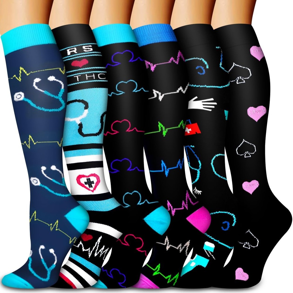 Bluemaple Compression Socks for Women & Men Large-X-Large, A-collocation03