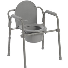 Folding Bed Side Commode Portable Toilet Seat Bucket Container Adult Potty Aid