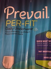 Prevail PER-FIT Daily Underwear Medium 34″-46″ *20 Count* NEW PULL-UPS (1) Pack