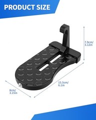 Car Door Step, Aluminum with 400lb Capacity, Anti-Slip Surface, Foldable for