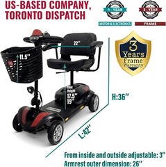 Mobility Scooters for Seniors, Powered Mobility Scooter for Adults with Seat
