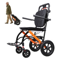 Ultra Lightweight Elderly Transport Wheelchair Portable Folding Transport Chair