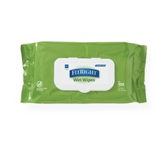 Medline FitRight Aloe Personal Wipes Scented/Unscented 576-600-816ct