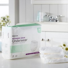 McKesson Adult Disposable Cloth Underwear Maximum Absorbency – Size M 64 Count