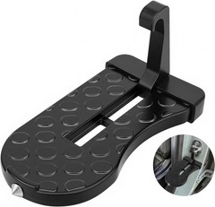 Car Door Step, Aluminum with 400lb Capacity, Anti-Slip Surface, Foldable for