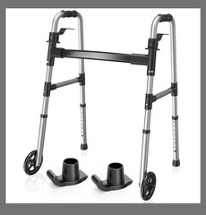 Loyoda Walker with 2 Skis 5″ Wheels, Lightweight Walkers for Seniors and Adults