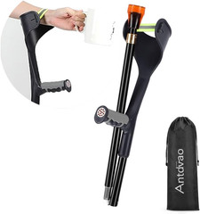 Forearm Crutch for Adults(X1 Unit), Forearm Crutch with Cuffs, Anti-Drop, Crutch