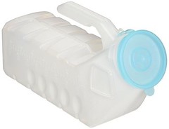 2 Pc 32 oz Deluxe Male Urinal Glow in the Dark Lid Medline Incontinence Pee