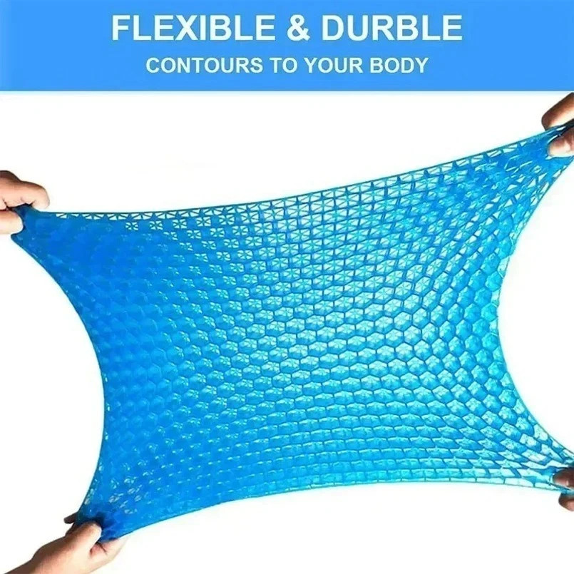 Double Thick Gel Seat Cushion Egg Honeycomb Cooling Chair Car Office Pad