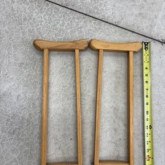 Vintage Adjustable Wooden Adult Crutches 48” Medical / Decor /Play/Props