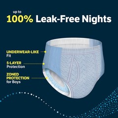 Goodnites Boys Nighttime Underwear, Size XXL 120-165+ lbs, 54 Ct, Packaging