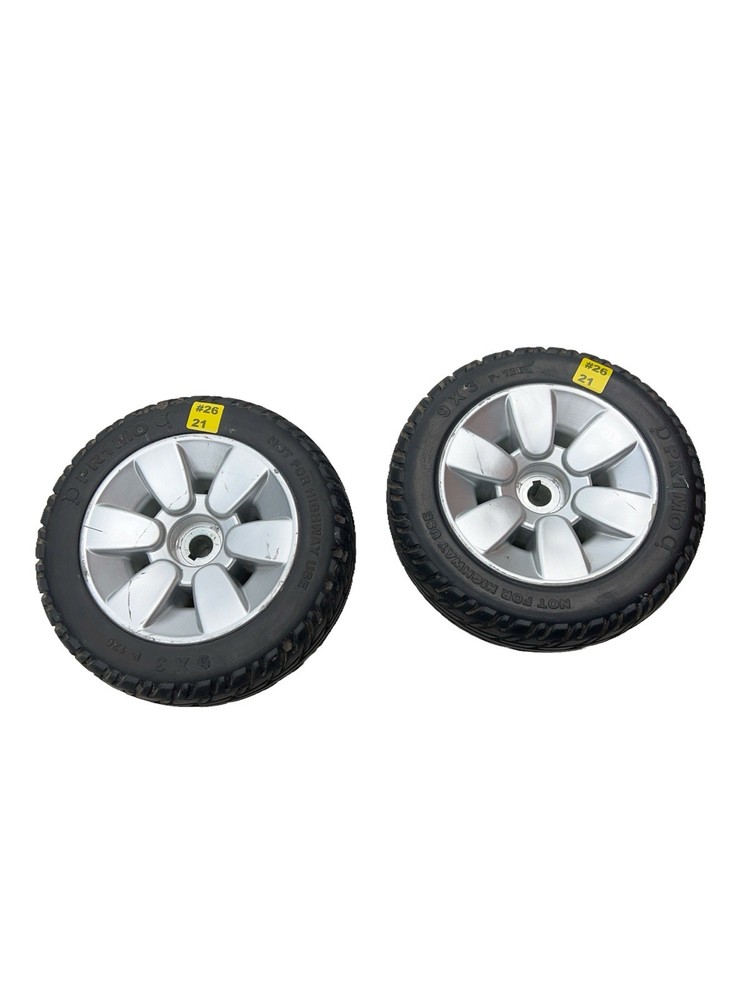 PAIR Drive Wheels Tires 9×3 2.80/2.50-4 Jazzy Select Elite / ES Power Chair Part
