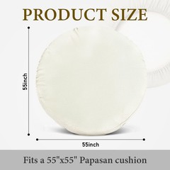 Papasan Chair Cushion Cover, 55″ X 55″ Soft Plush Fleece Slipcover Only, Removab