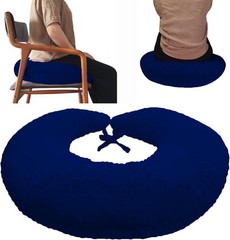 Portable Dark Blue Donut Pillow for Women – Ideal for Butt Surgery Recovery