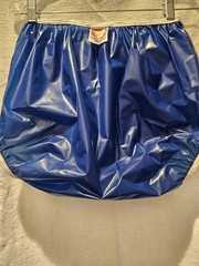Romper Room Blue Vinyl Diaper Cover Plastic Pants Briefs Made in USA