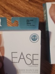 Ease Compression Pantyhose Size SMALL Short Black Opaque Therafirm 20-30 2PR.