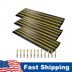 1/2/3 Pack Rubber Curb Driveway Ramps Heavy Duty Threshold Ramp for Vehicles Car